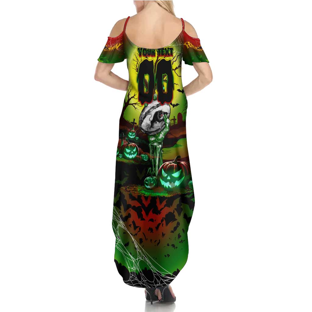 We Are Panthers Halloween Summer Maxi Dress Pumpkin Scary Spooky Season - Aussie Hoodie