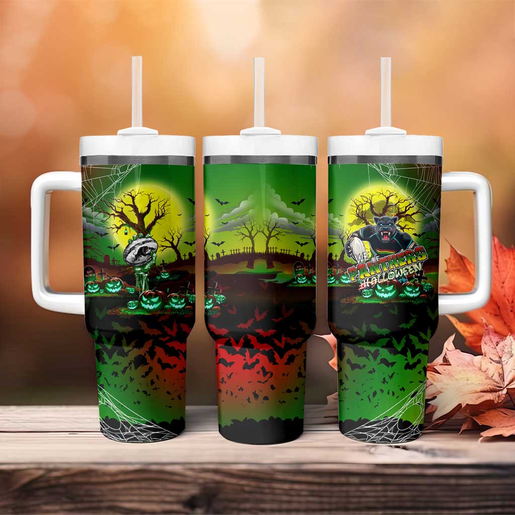 We Are Panthers Halloween Tumbler With Handle Pumpkin Scary Spooky Season - Aussie Hoodie