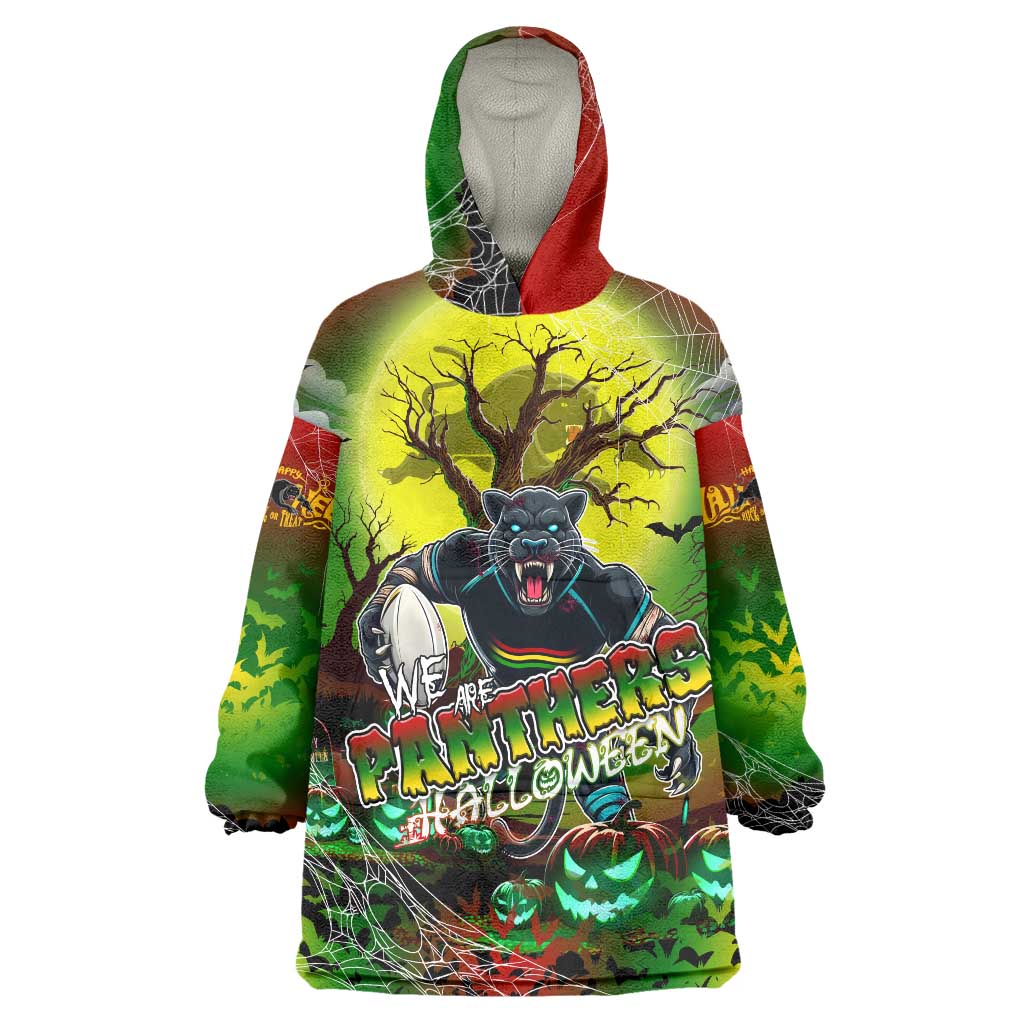 We Are Panthers Halloween Wearable Blanket Hoodie Pumpkin Scary Spooky Season - Aussie Hoodie