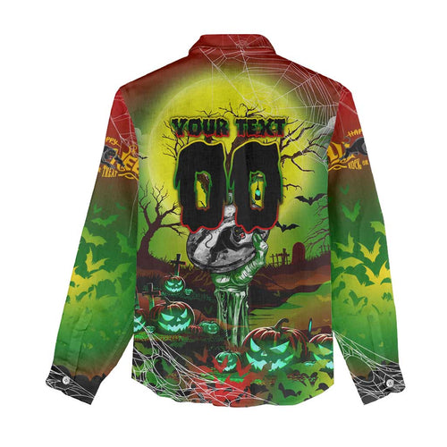 We Are Panthers Halloween Women Casual Shirt Pumpkin Scary Spooky Season - Aussie Hoodie