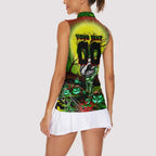 We Are Panthers Halloween Women Sleeveless Polo Shirt Pumpkin Scary Spooky Season - Aussie Hoodie