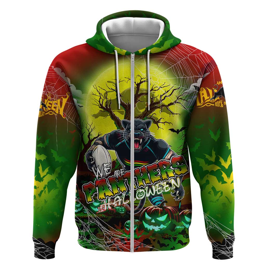 We Are Panthers Halloween Zip Hoodie Pumpkin Scary Spooky Season - Aussie Hoodie
