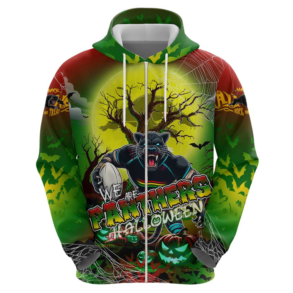 We Are Panthers Halloween Zip Hoodie Pumpkin Scary Spooky Season - Aussie Hoodie