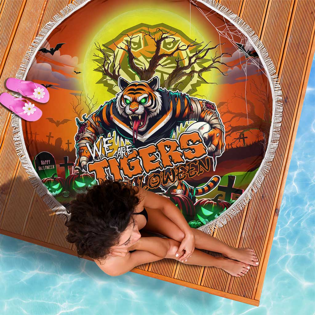 We Are Tigers Halloween Beach Blanket Pumpkin Scary Spooky Season - Aussie Hoodie