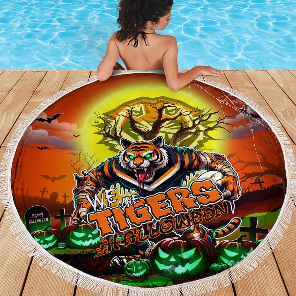 We Are Tigers Halloween Beach Blanket Pumpkin Scary Spooky Season - Aussie Hoodie