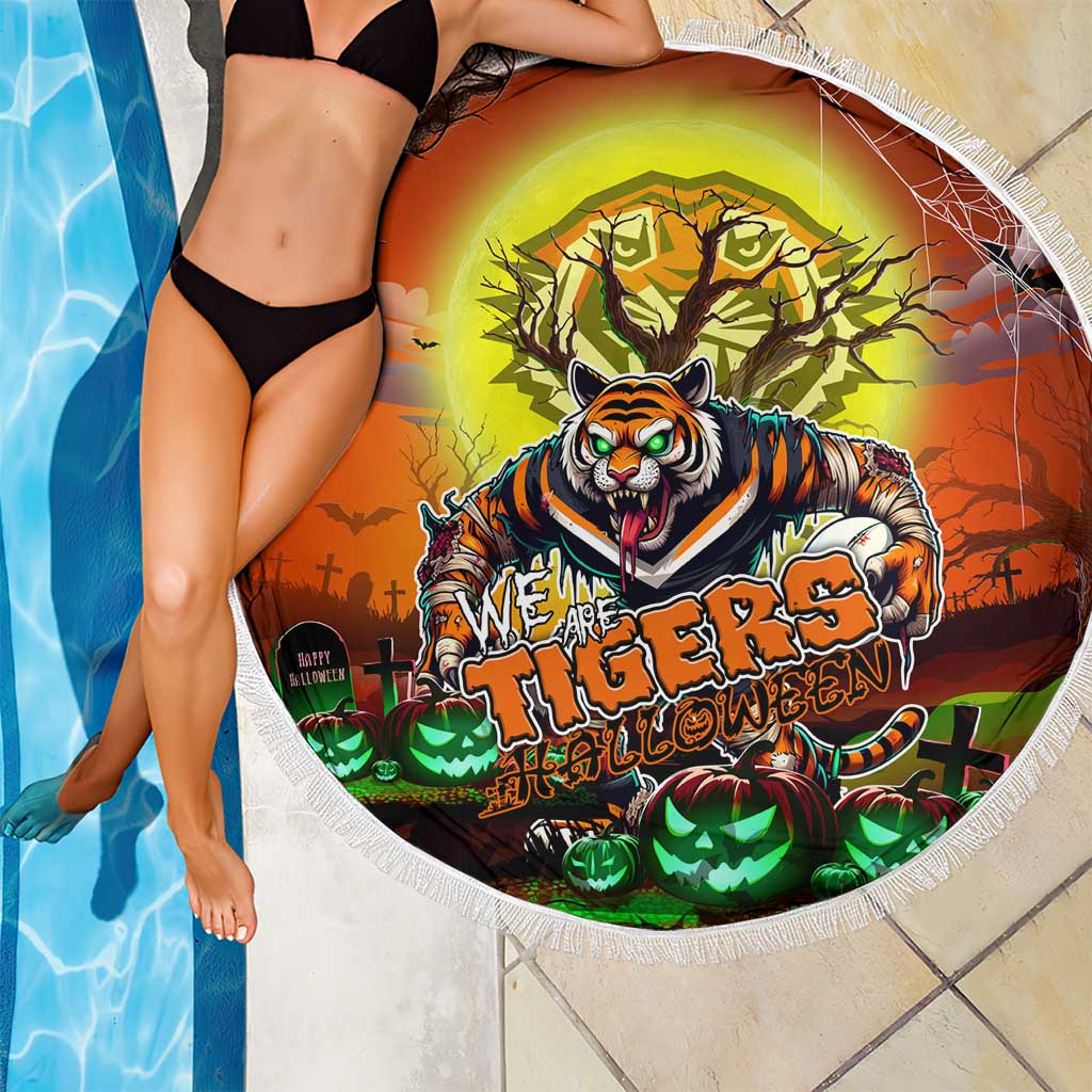 We Are Tigers Halloween Beach Blanket Pumpkin Scary Spooky Season - Aussie Hoodie