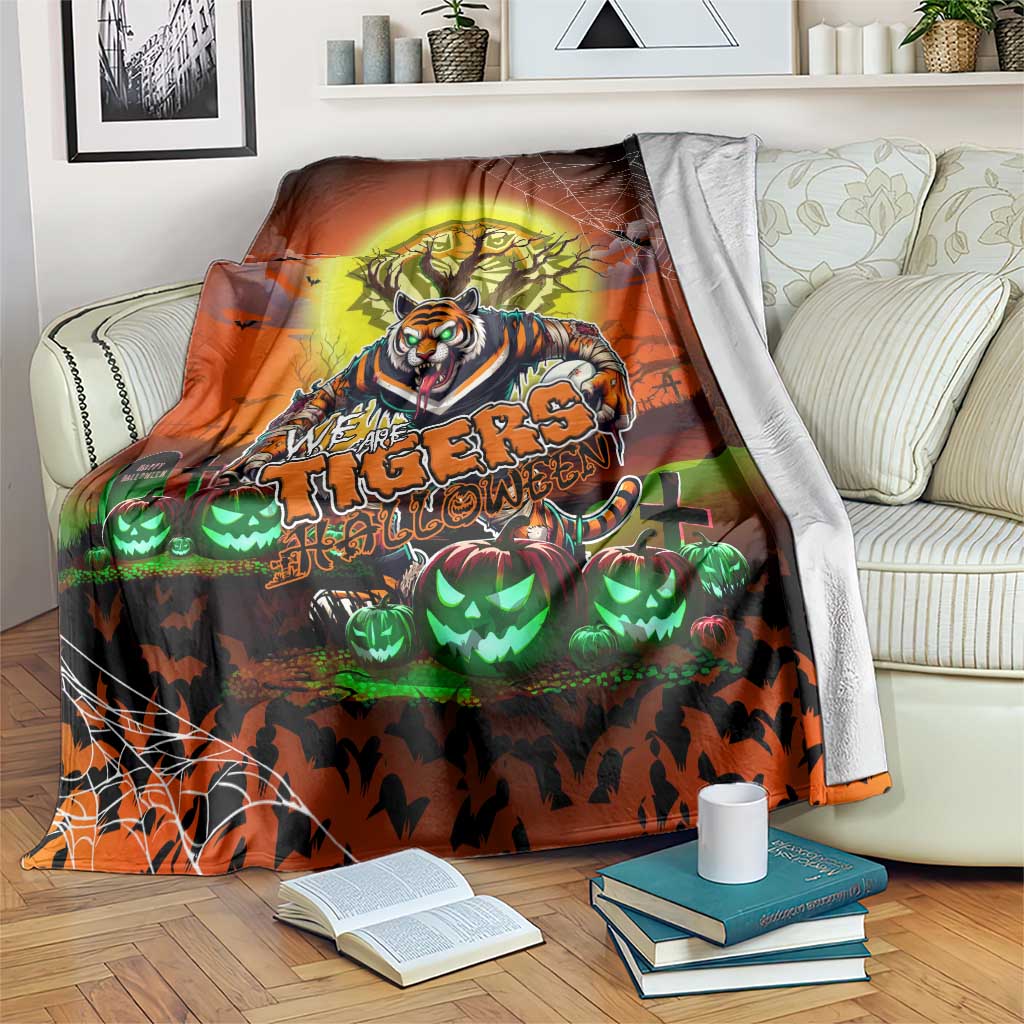 We Are Tigers Halloween Blanket Pumpkin Scary Spooky Season - Aussie Hoodie