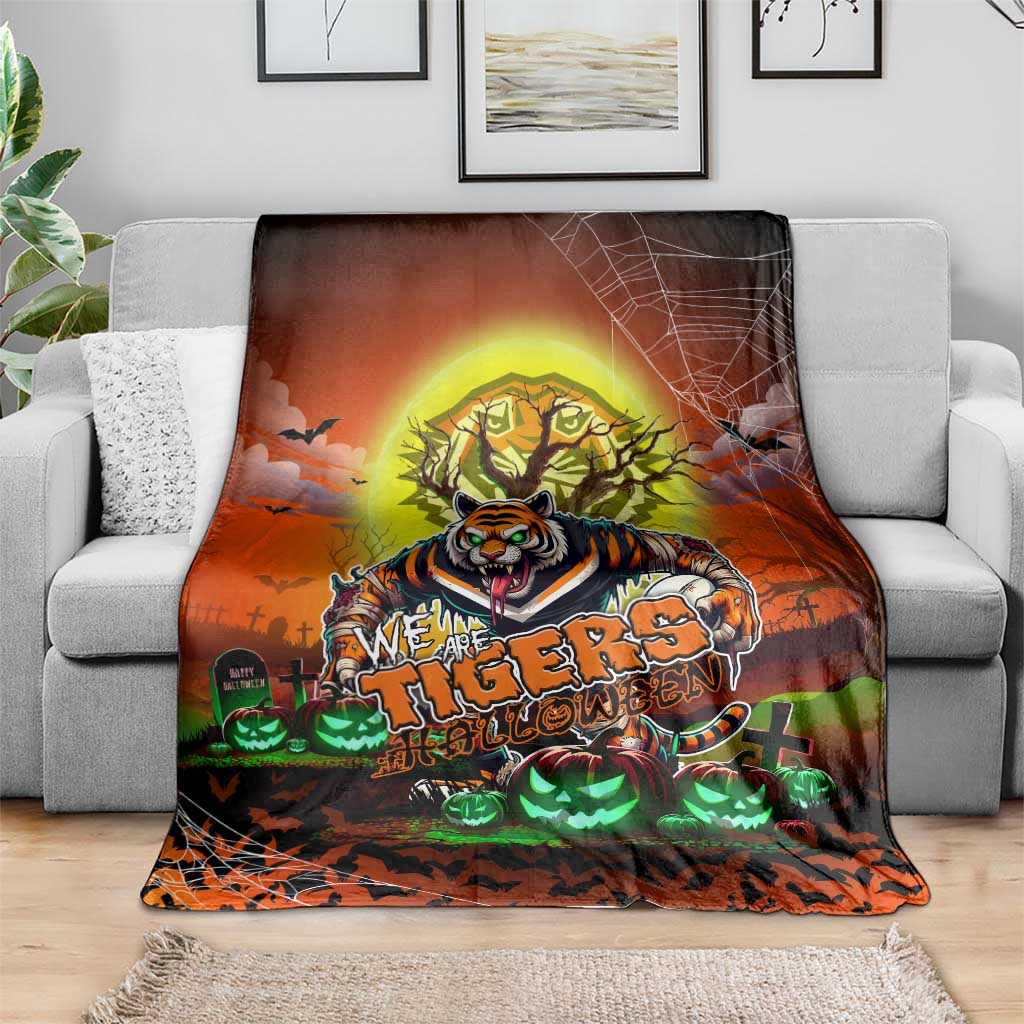 We Are Tigers Halloween Blanket Pumpkin Scary Spooky Season - Aussie Hoodie