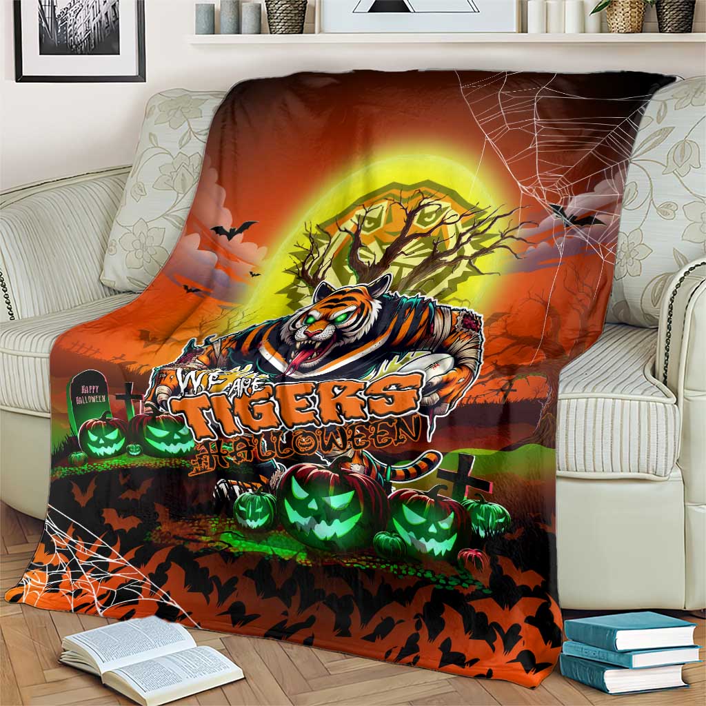 We Are Tigers Halloween Blanket Pumpkin Scary Spooky Season - Aussie Hoodie