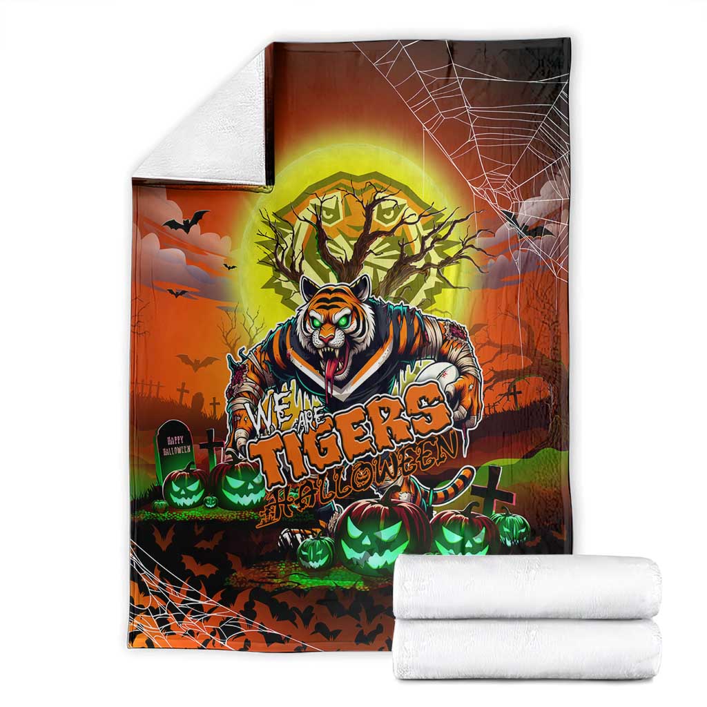 We Are Tigers Halloween Blanket Pumpkin Scary Spooky Season - Aussie Hoodie