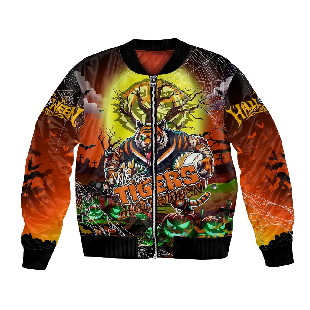 We Are Tigers Halloween Bomber Jacket Pumpkin Scary Spooky Season - Aussie Hoodie