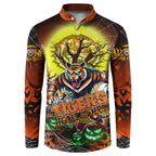 We Are Tigers Halloween Button Sweatshirt Pumpkin Scary Spooky Season - Aussie Hoodie