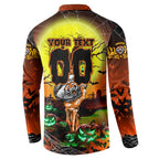 We Are Tigers Halloween Button Sweatshirt Pumpkin Scary Spooky Season - Aussie Hoodie