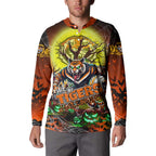 We Are Tigers Halloween Button Sweatshirt Pumpkin Scary Spooky Season - Aussie Hoodie