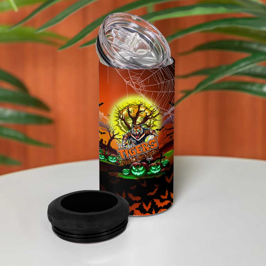 We Are Tigers Halloween 4 in 1 Can Cooler Tumbler Pumpkin Scary Spooky Season - Aussie Hoodie