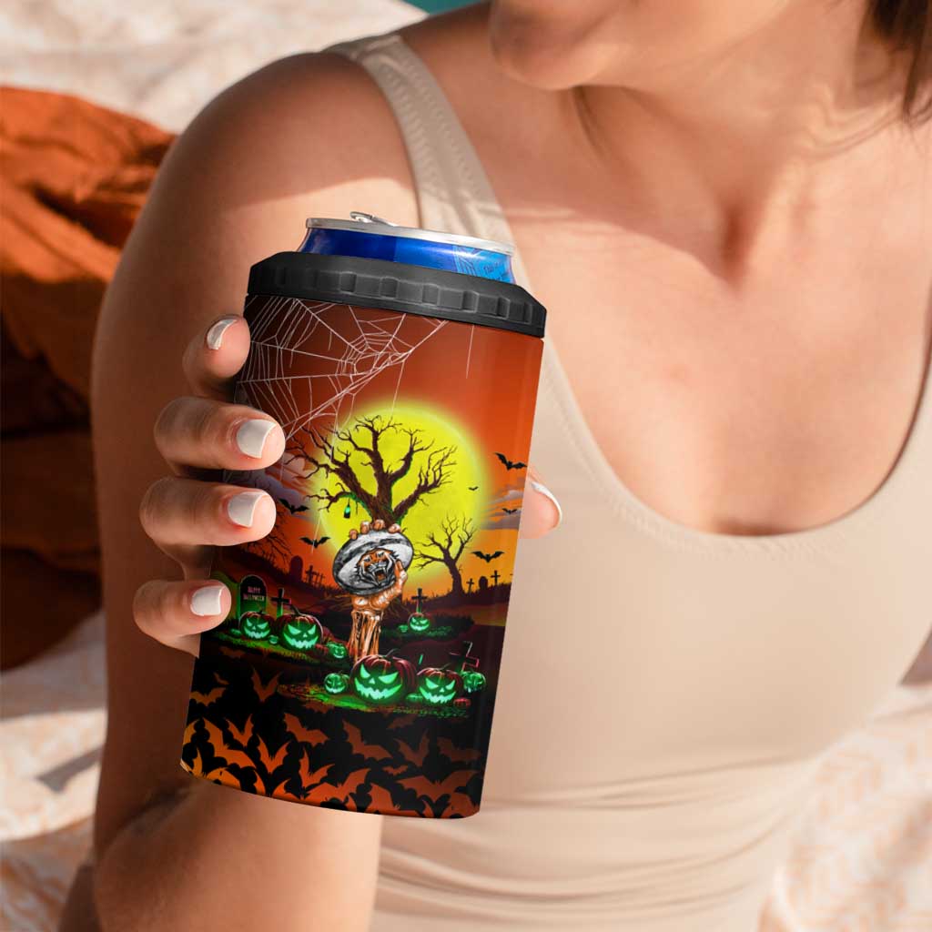 We Are Tigers Halloween 4 in 1 Can Cooler Tumbler Pumpkin Scary Spooky Season - Aussie Hoodie