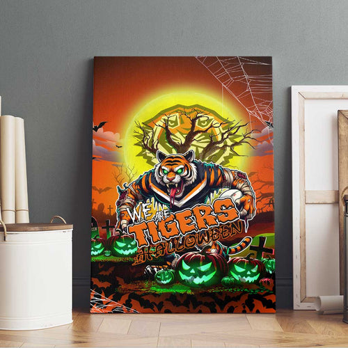 We Are Tigers Halloween Canvas Wall Art Pumpkin Scary Spooky Season - Aussie Hoodie