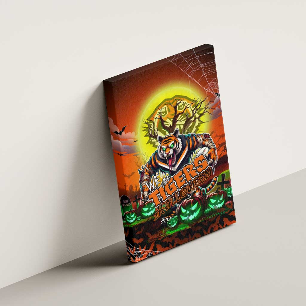 We Are Tigers Halloween Canvas Wall Art Pumpkin Scary Spooky Season - Aussie Hoodie