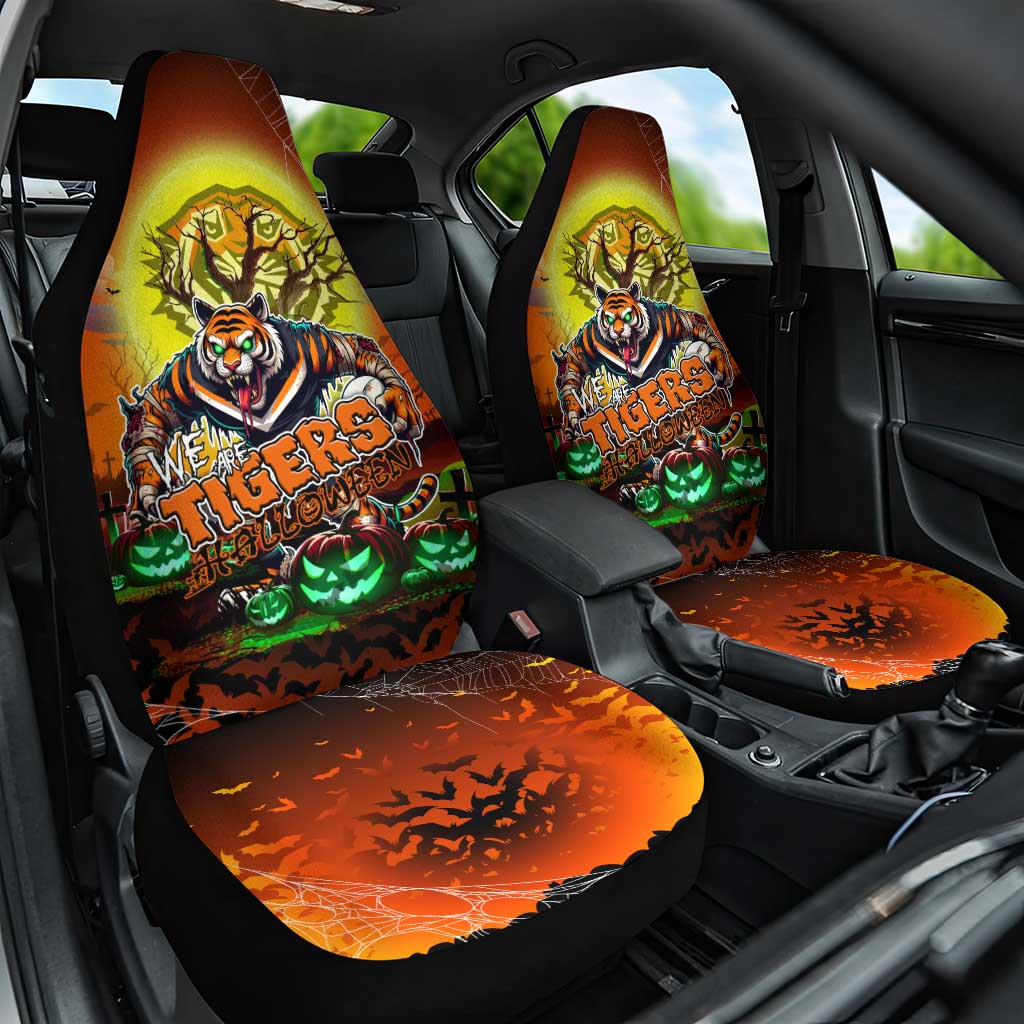 We Are Tigers Halloween Car Seat Cover Pumpkin Scary Spooky Season - Aussie Hoodie