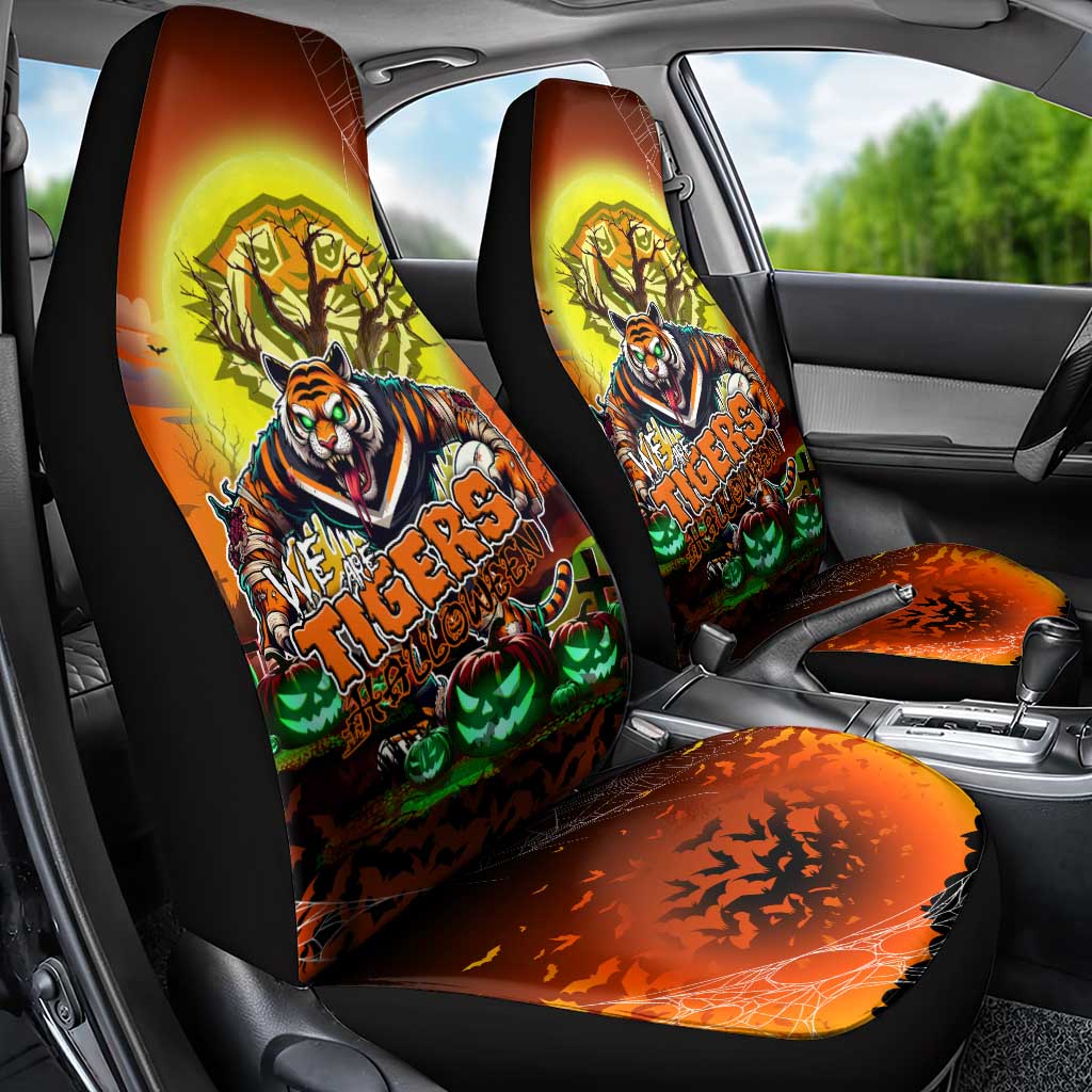 We Are Tigers Halloween Car Seat Cover Pumpkin Scary Spooky Season - Aussie Hoodie