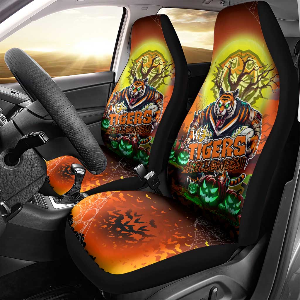 We Are Tigers Halloween Car Seat Cover Pumpkin Scary Spooky Season - Aussie Hoodie