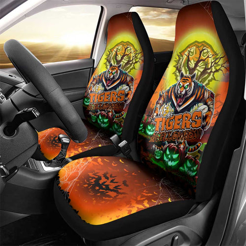 We Are Tigers Halloween Car Seat Cover Pumpkin Scary Spooky Season - Aussie Hoodie