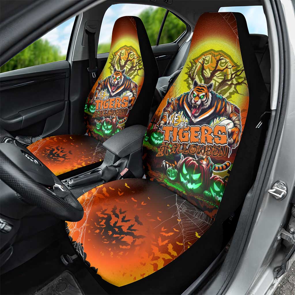 We Are Tigers Halloween Car Seat Cover Pumpkin Scary Spooky Season - Aussie Hoodie