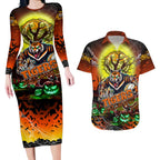 We Are Tigers Halloween Couples Matching Long Sleeve Bodycon Dress and Hawaiian Shirt Pumpkin Scary Spooky Season - Aussie Hoodie