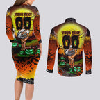 We Are Tigers Halloween Couples Matching Long Sleeve Bodycon Dress and Long Sleeve Button Shirt Pumpkin Scary Spooky Season - Aussie Hoodie