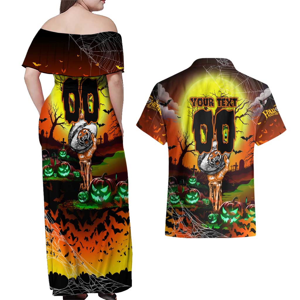 We Are Tigers Halloween Couples Matching Off Shoulder Maxi Dress and Hawaiian Shirt Pumpkin Scary Spooky Season - Aussie Hoodie
