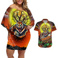 We Are Tigers Halloween Couples Matching Off Shoulder Short Dress and Hawaiian Shirt Pumpkin Scary Spooky Season - Aussie Hoodie