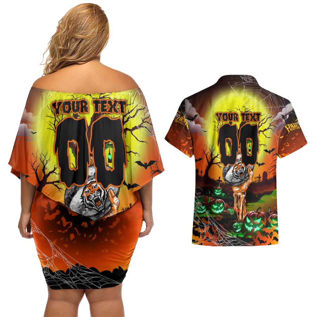 We Are Tigers Halloween Couples Matching Off Shoulder Short Dress and Hawaiian Shirt Pumpkin Scary Spooky Season - Aussie Hoodie