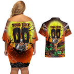 We Are Tigers Halloween Couples Matching Off Shoulder Short Dress and Hawaiian Shirt Pumpkin Scary Spooky Season - Aussie Hoodie