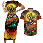 We Are Tigers Halloween Couples Matching Short Sleeve Bodycon Dress and Hawaiian Shirt Pumpkin Scary Spooky Season - Aussie Hoodie