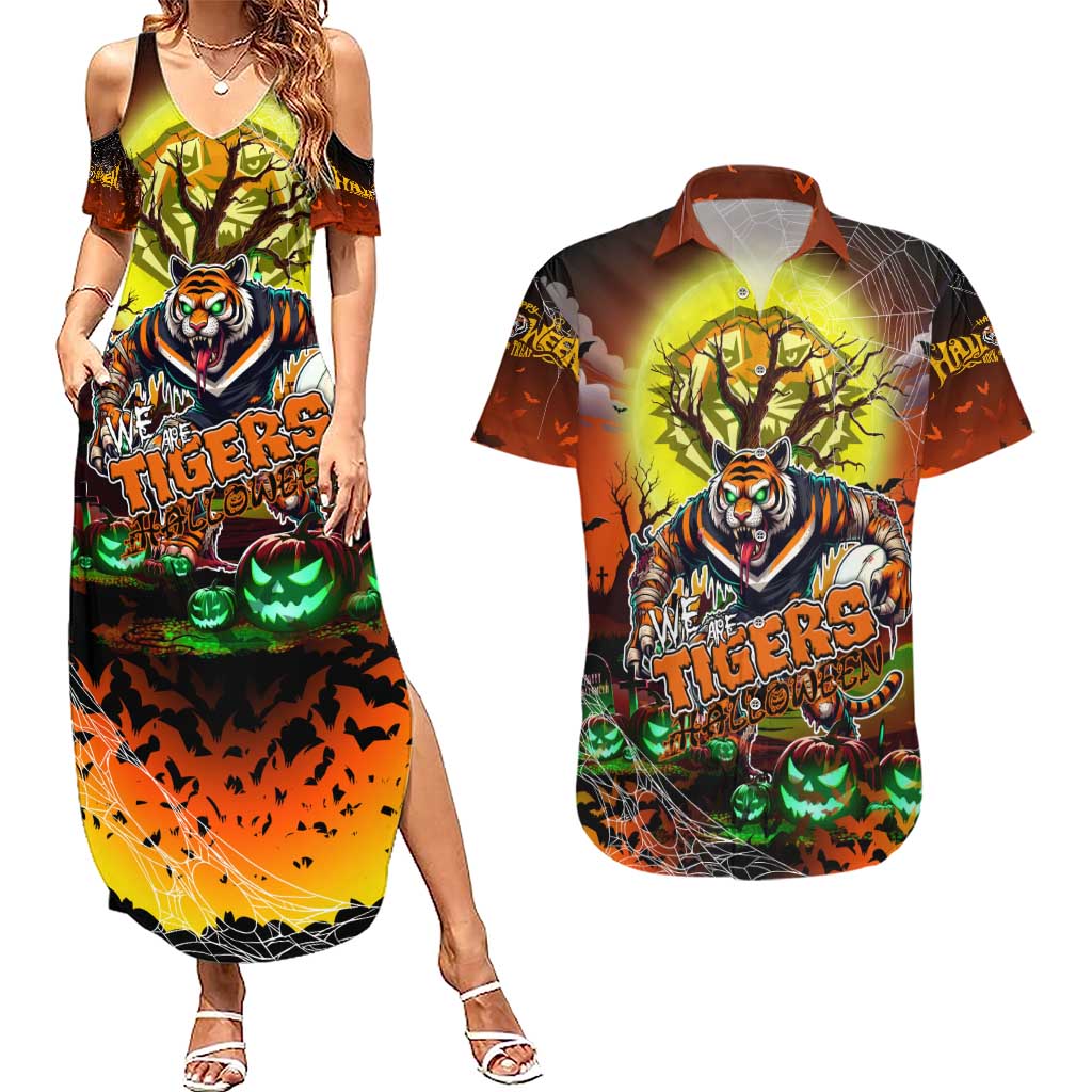 We Are Tigers Halloween Couples Matching Summer Maxi Dress and Hawaiian Shirt Pumpkin Scary Spooky Season - Aussie Hoodie