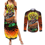 We Are Tigers Halloween Couples Matching Summer Maxi Dress and Long Sleeve Button Shirt Pumpkin Scary Spooky Season - Aussie Hoodie