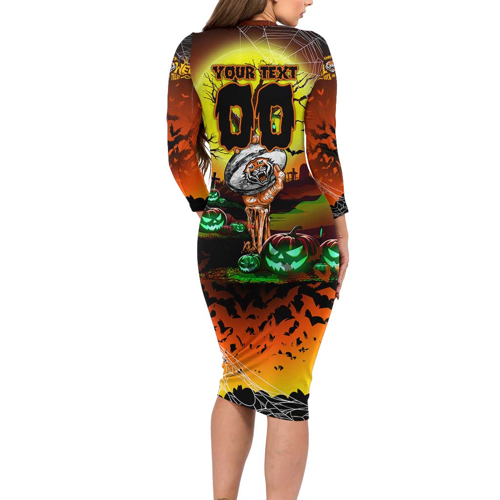 We Are Tigers Halloween Family Matching Long Sleeve Bodycon Dress and Hawaiian Shirt Pumpkin Scary Spooky Season - Aussie Hoodie