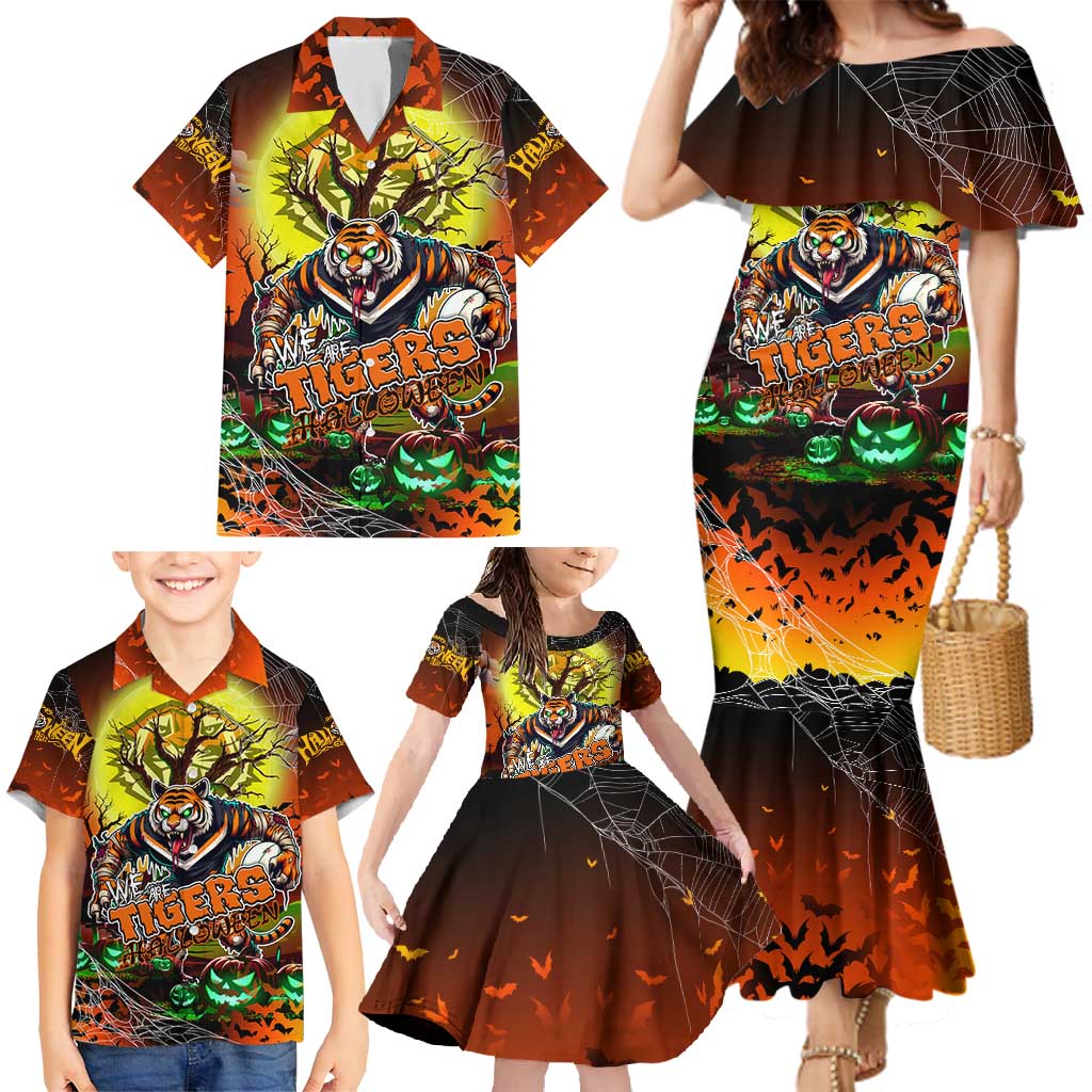 We Are Tigers Halloween Family Matching Mermaid Dress and Hawaiian Shirt Pumpkin Scary Spooky Season - Aussie Hoodie