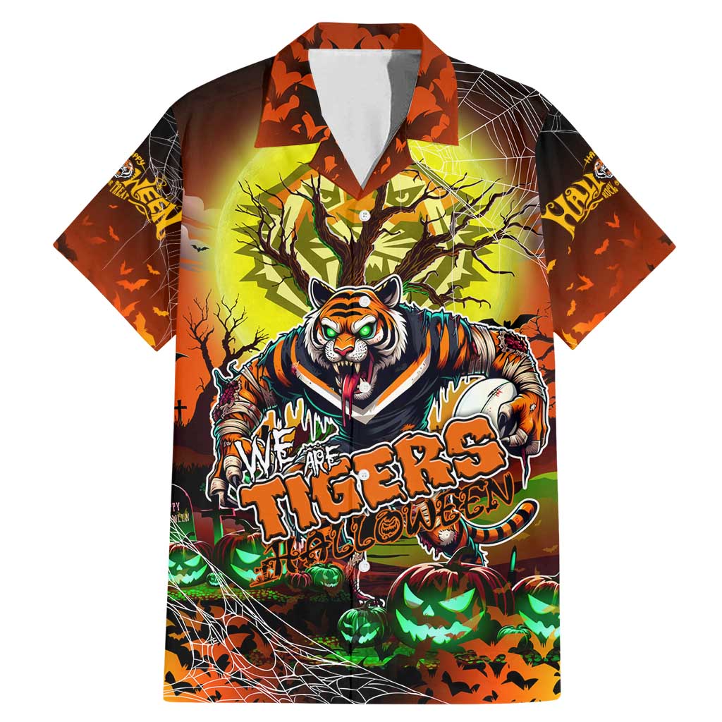 We Are Tigers Halloween Family Matching Mermaid Dress and Hawaiian Shirt Pumpkin Scary Spooky Season - Aussie Hoodie