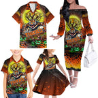 We Are Tigers Halloween Family Matching Off The Shoulder Long Sleeve Dress and Hawaiian Shirt Pumpkin Scary Spooky Season - Aussie Hoodie