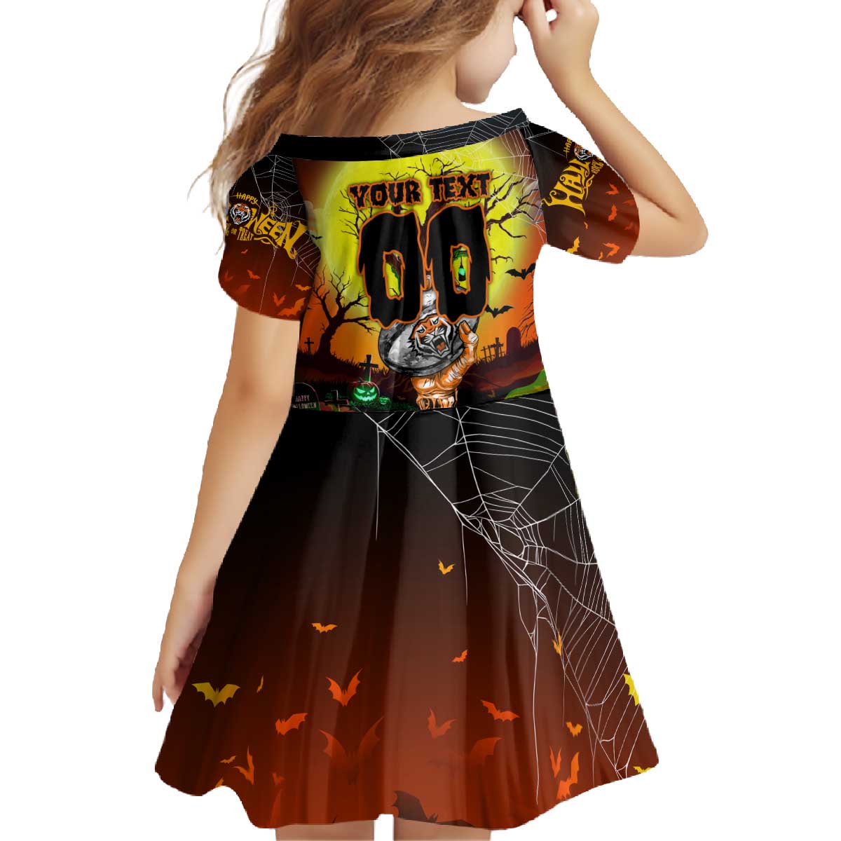 We Are Tigers Halloween Family Matching Off The Shoulder Long Sleeve Dress and Hawaiian Shirt Pumpkin Scary Spooky Season - Aussie Hoodie
