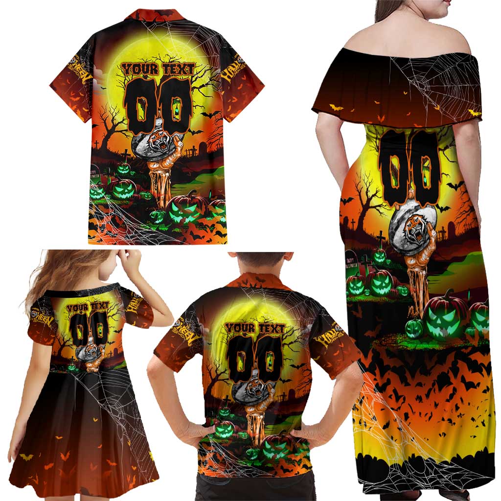 We Are Tigers Halloween Family Matching Off Shoulder Maxi Dress and Hawaiian Shirt Pumpkin Scary Spooky Season - Aussie Hoodie