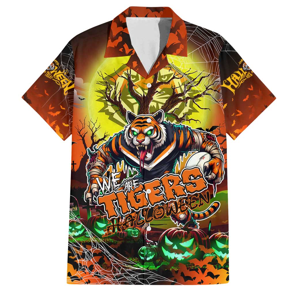 We Are Tigers Halloween Family Matching Off Shoulder Maxi Dress and Hawaiian Shirt Pumpkin Scary Spooky Season - Aussie Hoodie
