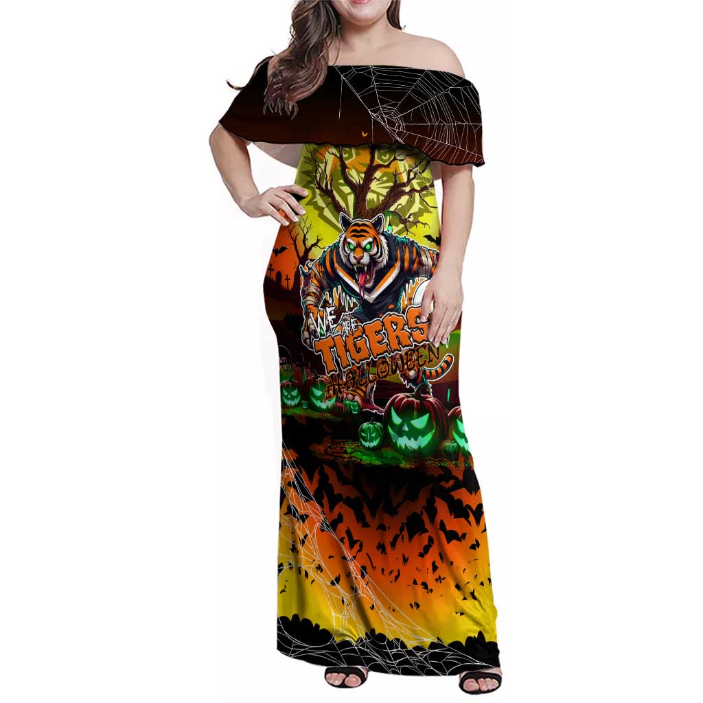 We Are Tigers Halloween Family Matching Off Shoulder Maxi Dress and Hawaiian Shirt Pumpkin Scary Spooky Season - Aussie Hoodie