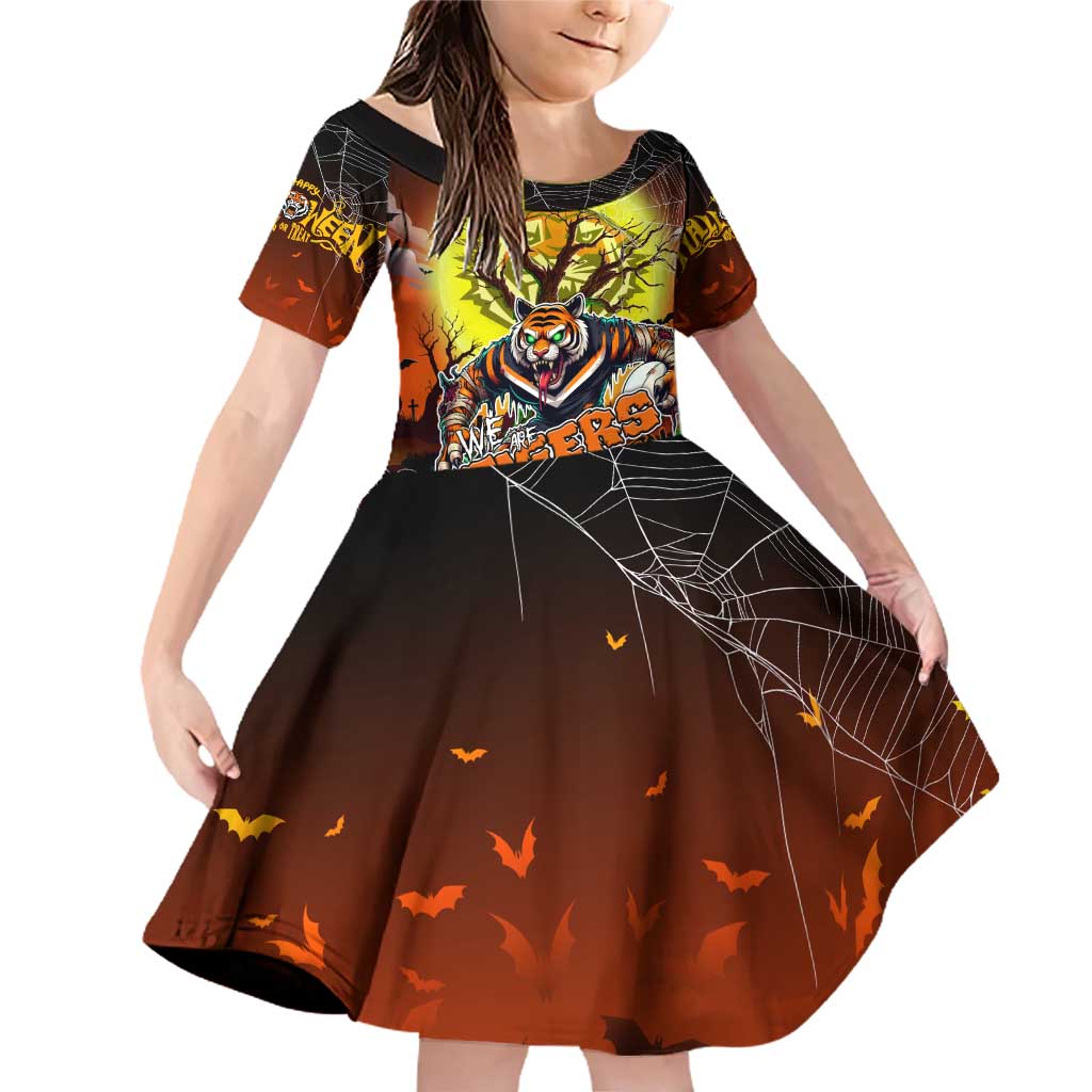 We Are Tigers Halloween Family Matching Off Shoulder Short Dress and Hawaiian Shirt Pumpkin Scary Spooky Season - Aussie Hoodie