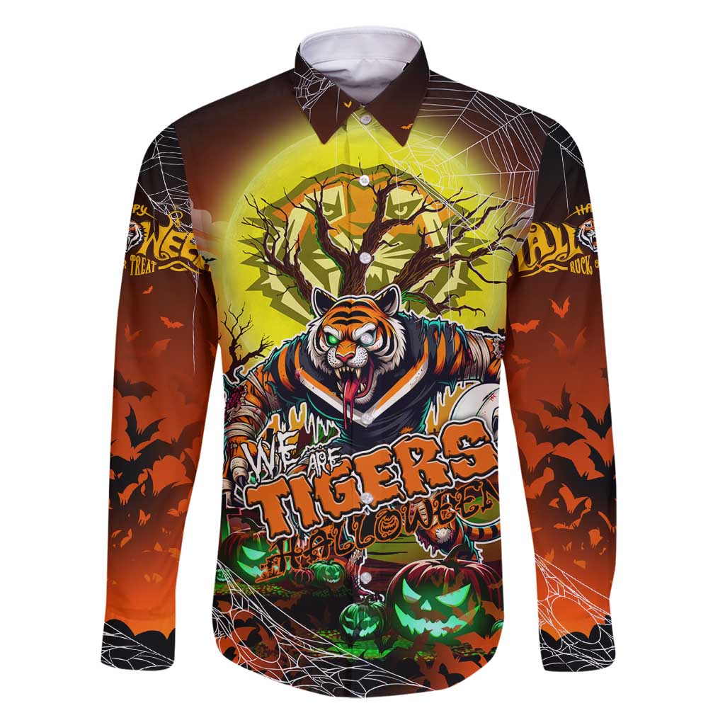 We Are Tigers Halloween Family Matching Puletasi and Hawaiian Shirt Pumpkin Scary Spooky Season - Aussie Hoodie