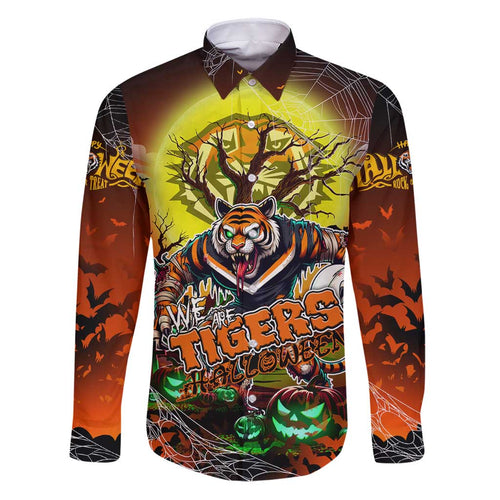 We Are Tigers Halloween Family Matching Puletasi and Hawaiian Shirt Pumpkin Scary Spooky Season - Aussie Hoodie