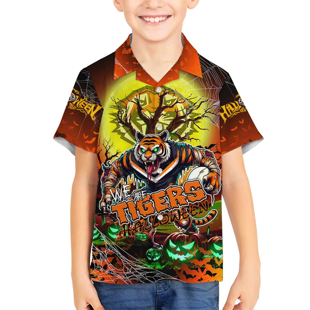 We Are Tigers Halloween Family Matching Puletasi and Hawaiian Shirt Pumpkin Scary Spooky Season - Aussie Hoodie