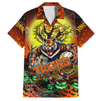 We Are Tigers Halloween Family Matching Short Sleeve Bodycon Dress and Hawaiian Shirt Pumpkin Scary Spooky Season - Aussie Hoodie