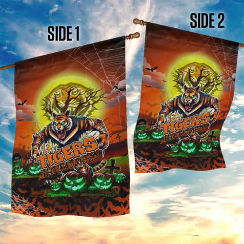 We Are Tigers Halloween Garden Flag Pumpkin Scary Spooky Season - Aussie Hoodie